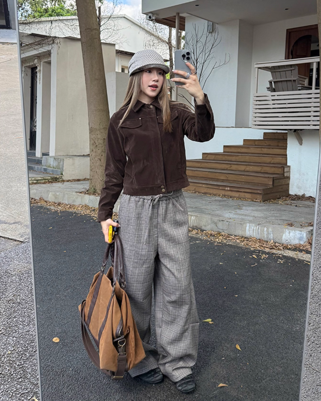 Plaid Patchwork Loose Pants CYE0085