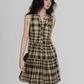 Tiered Check Shirt Mini Dress VAS0055