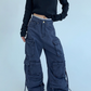 Pocket Design Wide Cargo Pants YLS0889
