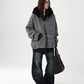 Striped Wool Loose Hoodie ACS0350