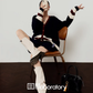 V-Neck Knit Cardigan/A-Line Mini Skirt LLA0579