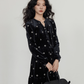 V-Neck Velvet Long Dress VAS0177