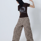 Check Stretch Wide Pants FZK0079