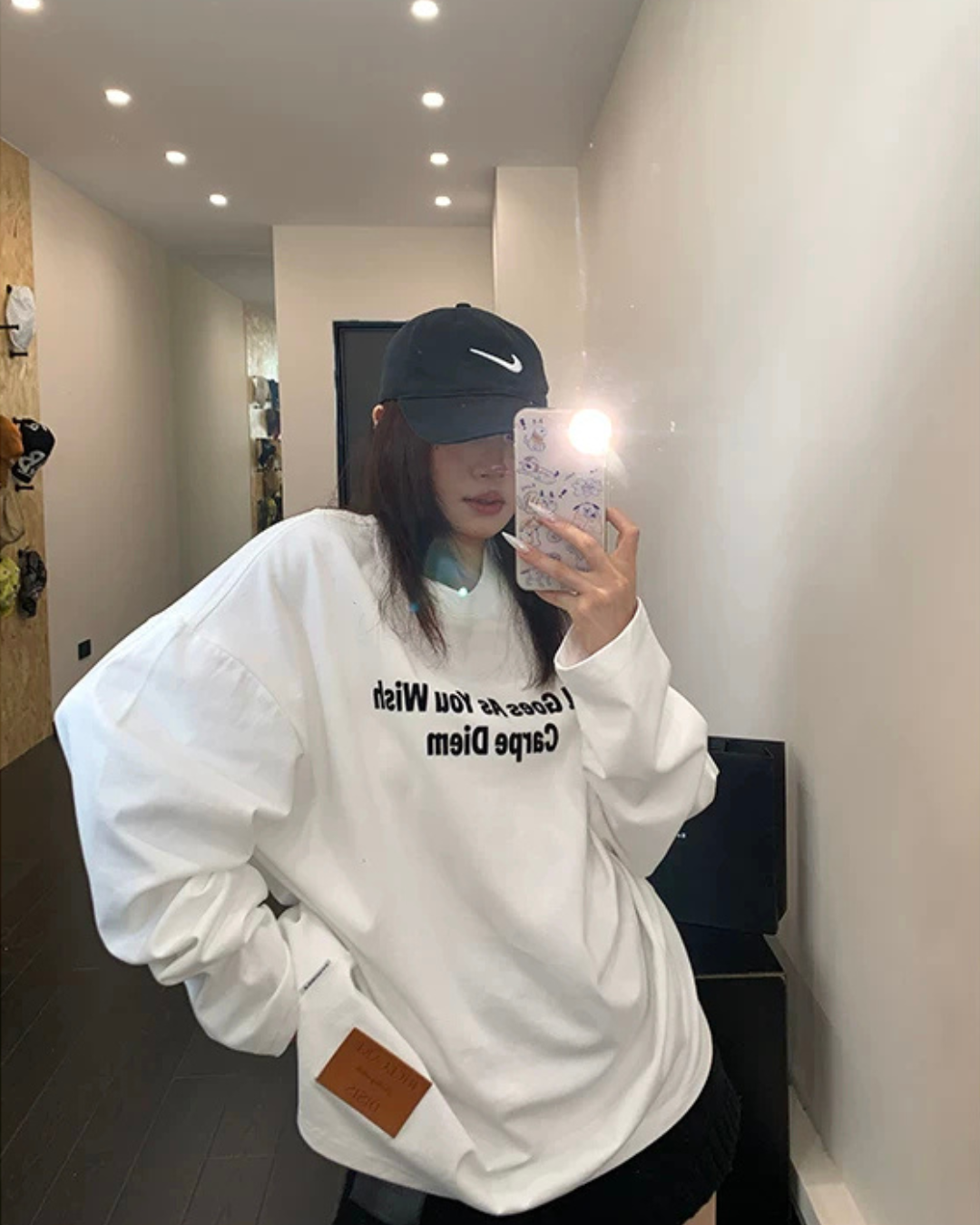 Logo Oversized Long-Sleeve T-Shirt YLS1061
