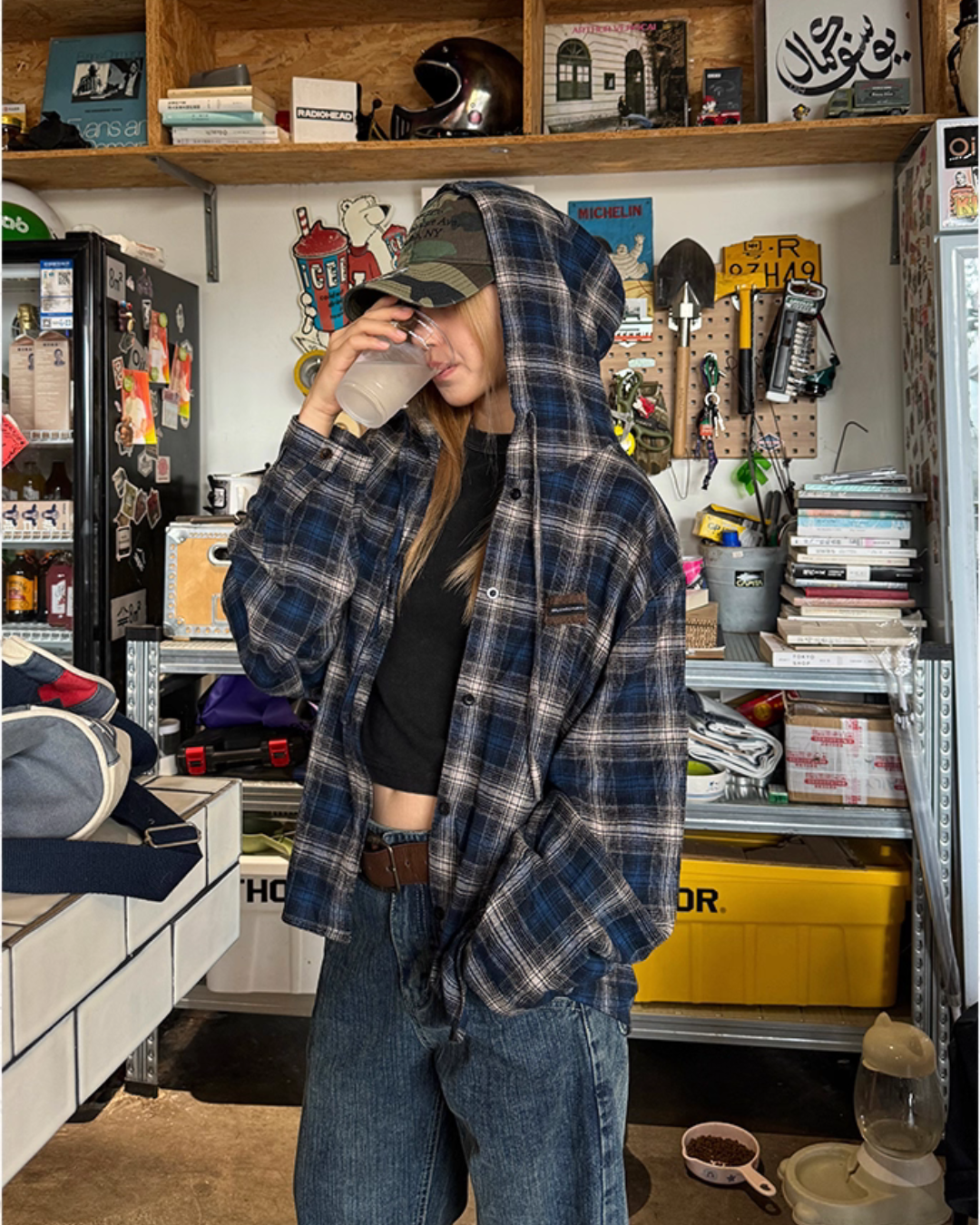 Vintage Hood Checkered Shirt CYE0004
