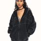 Studded Zip-Up Hoodie ZTS0031
