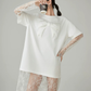 Lace Docking T-Shirt Dress FER0150