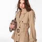 Double Breasted Mid Length Trench Coat HID0001