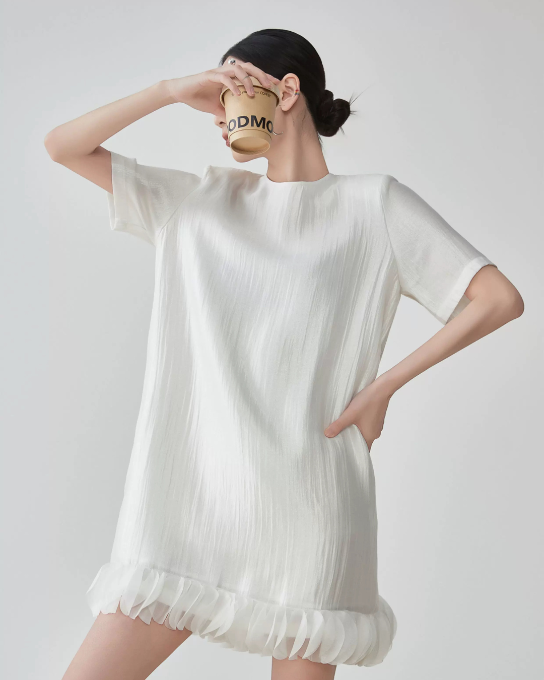 Hem Tulle Frill Mini Dress FER0128