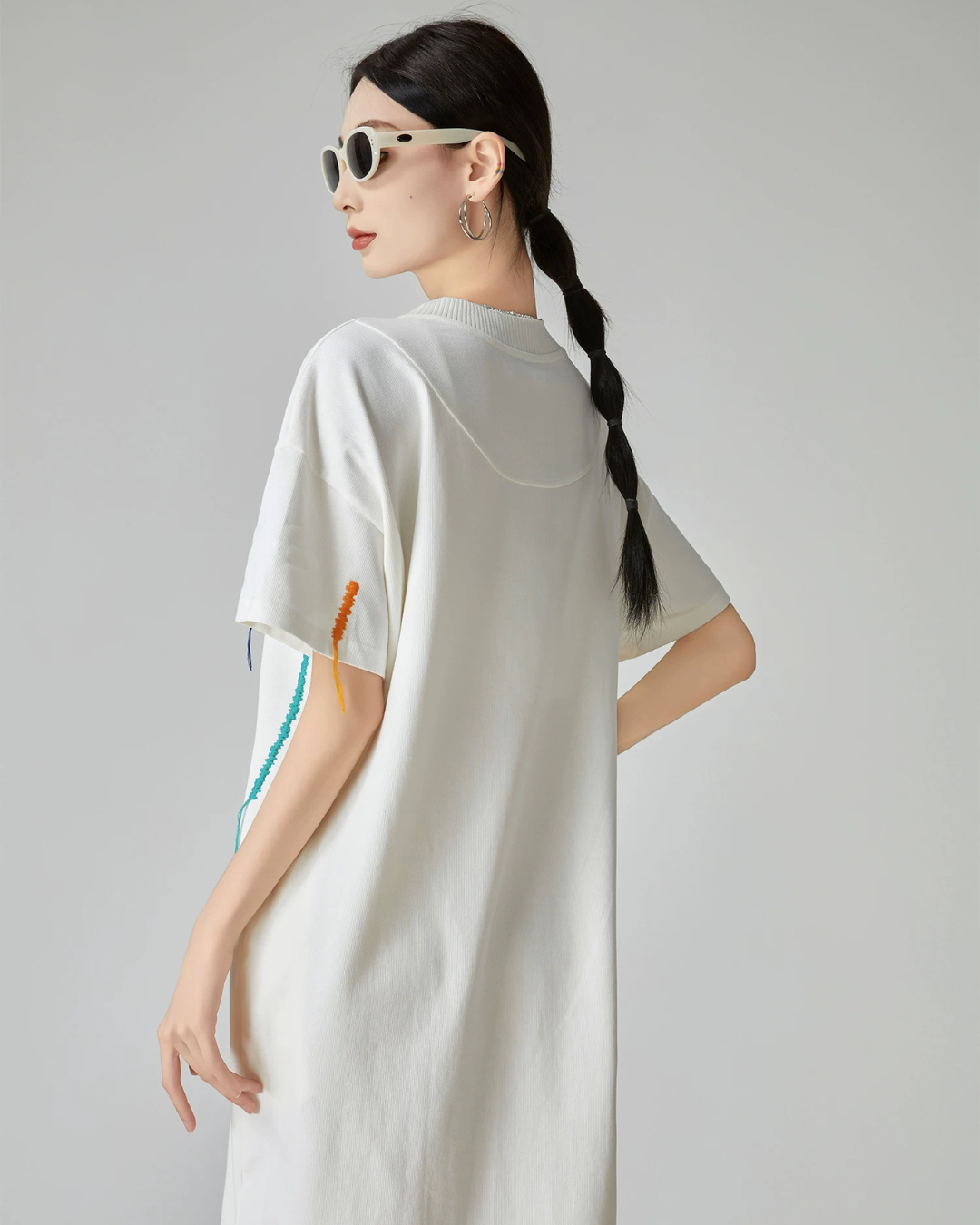 3D Embroidery T-Shirt Dress FER0185
