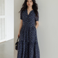 Key Neck Floral Dress VAS0121