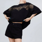 Lace Docking Oversized Tunic T-Shirt FER0228