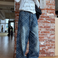 Retro Plaid Curved Knife Jeans CYE0035