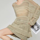 Sheer Oversized Knit Top FER0361