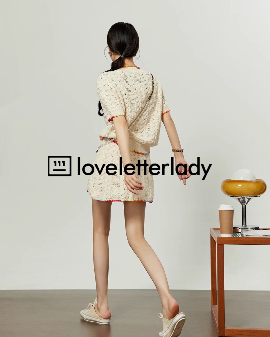 Butterfly Embroidered Knit Tops / Knit Skirts LLA0067