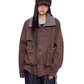 Knit Collar Suede Jacket EZK0089
