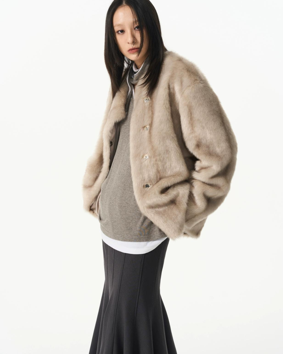 Eco Fur Volume Coat TKC0002