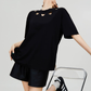 Heart Cutout Short Sleeve T-Shirt FER0316