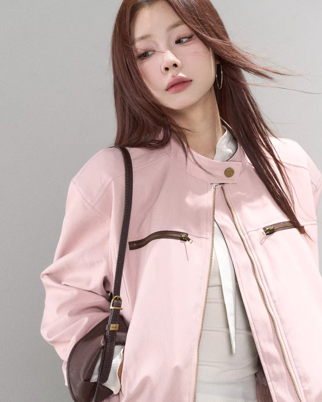 Pink Leather Jacket WDB0016