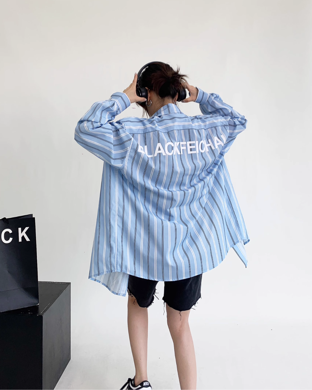 Striped Back Logo Shirt YLS0210