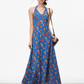 Halter Neck Floral Dress / Round Neck Cardigan WEO0049