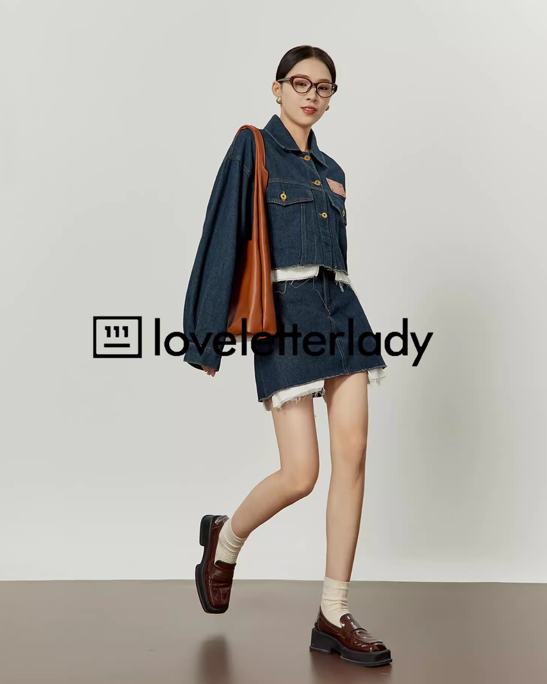 Denim Blue StitchedJacket & Skirt LLLLAB Denim Blue StitchedJacket & Skirt LLLLAB