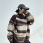 Zebra Shaggy Knit Tops YLS0715
