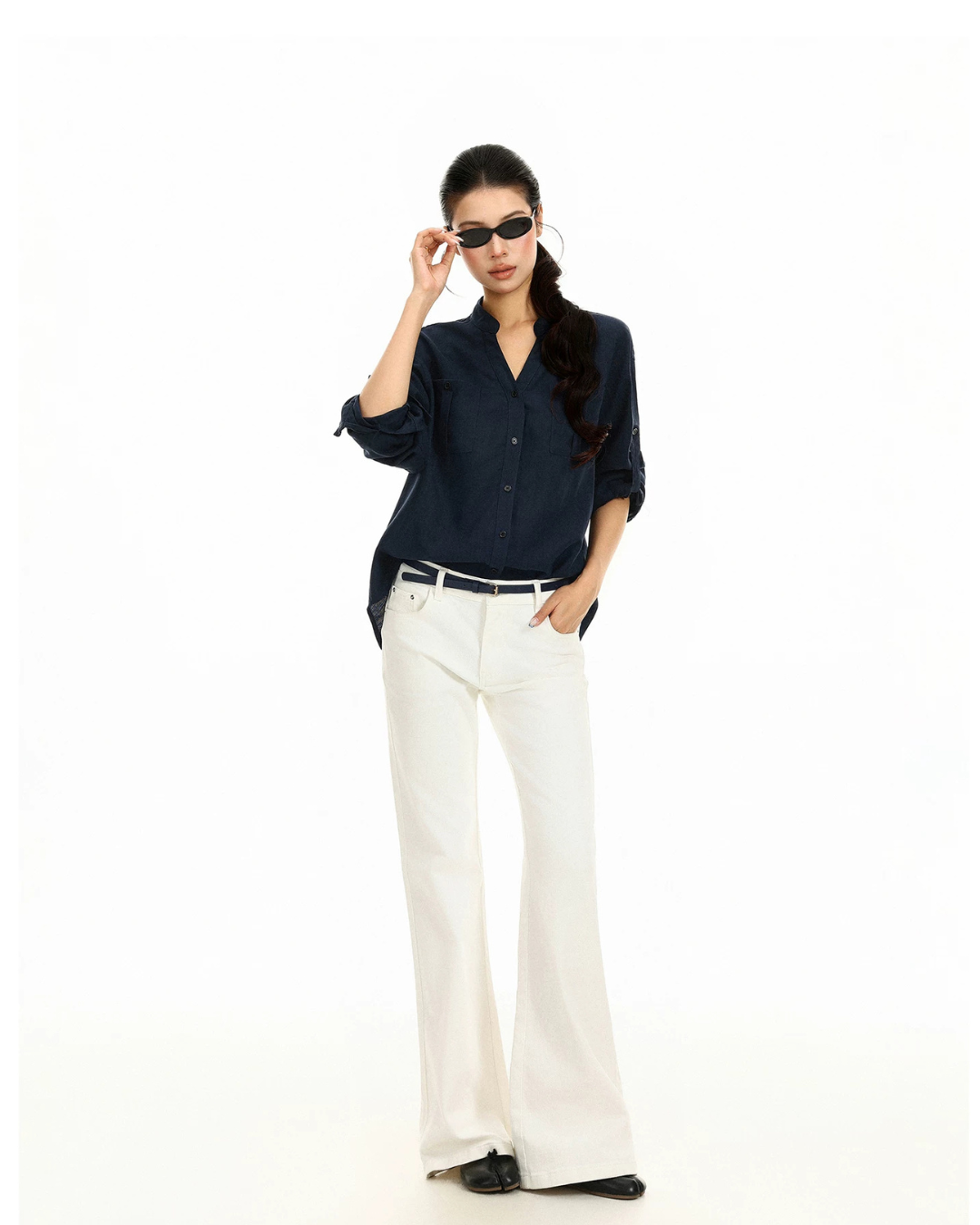 Rolled Cuff Sleeve Shirt  BGS0055