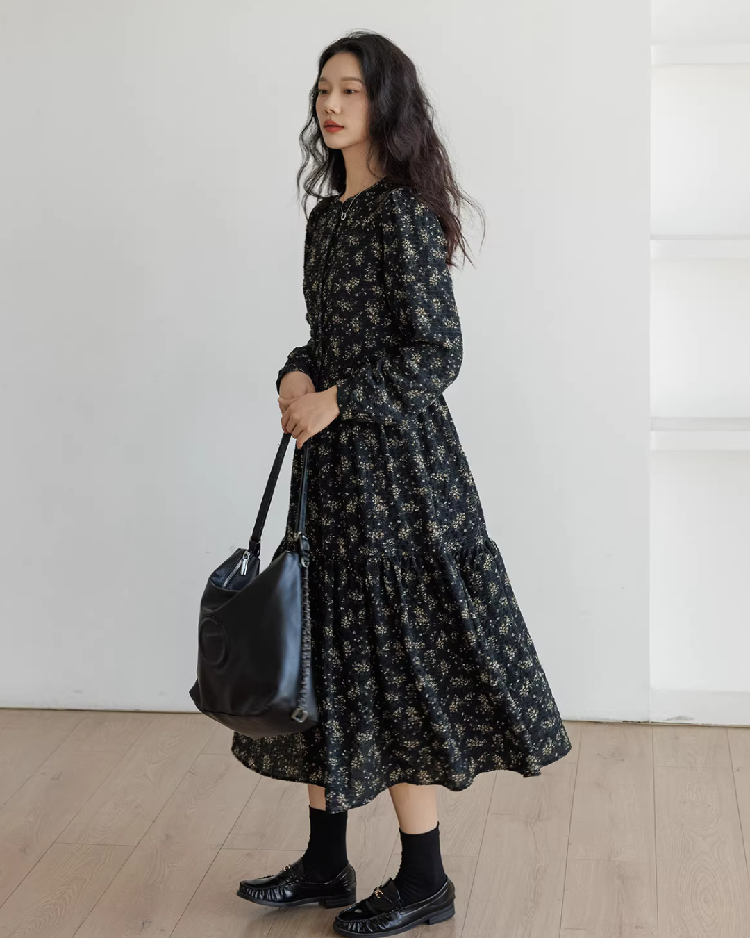 Floral Tea-Length Dress VAS0191