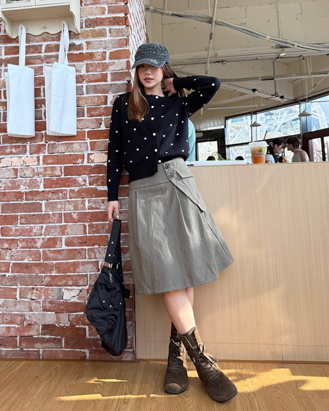 Polka Dot Knit Cardigan CYE0064