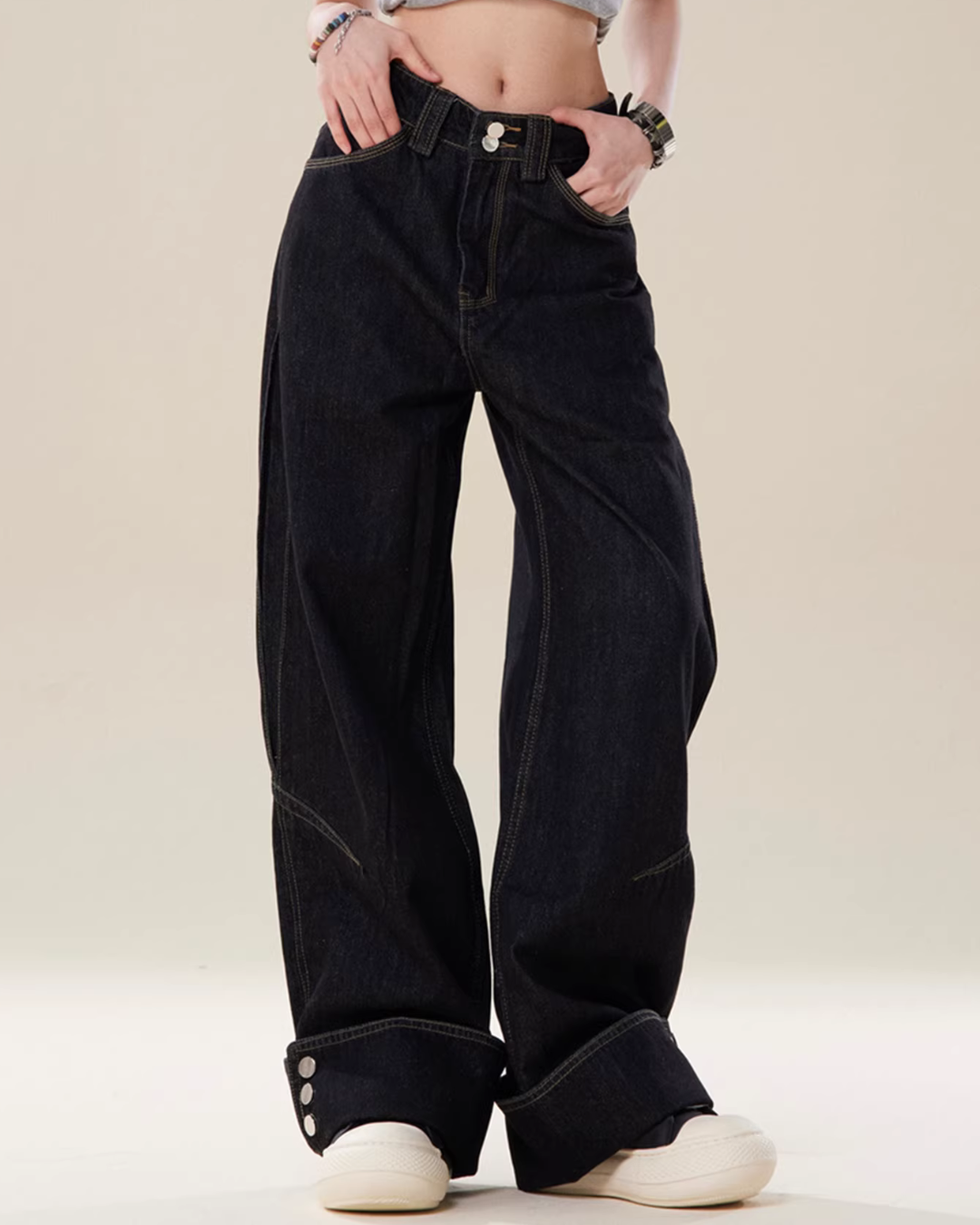 Loose Straight High-Waist Jeans ONP0005