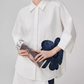 Appliqué Off-White Shirt / Half-Length Skirt FER0117