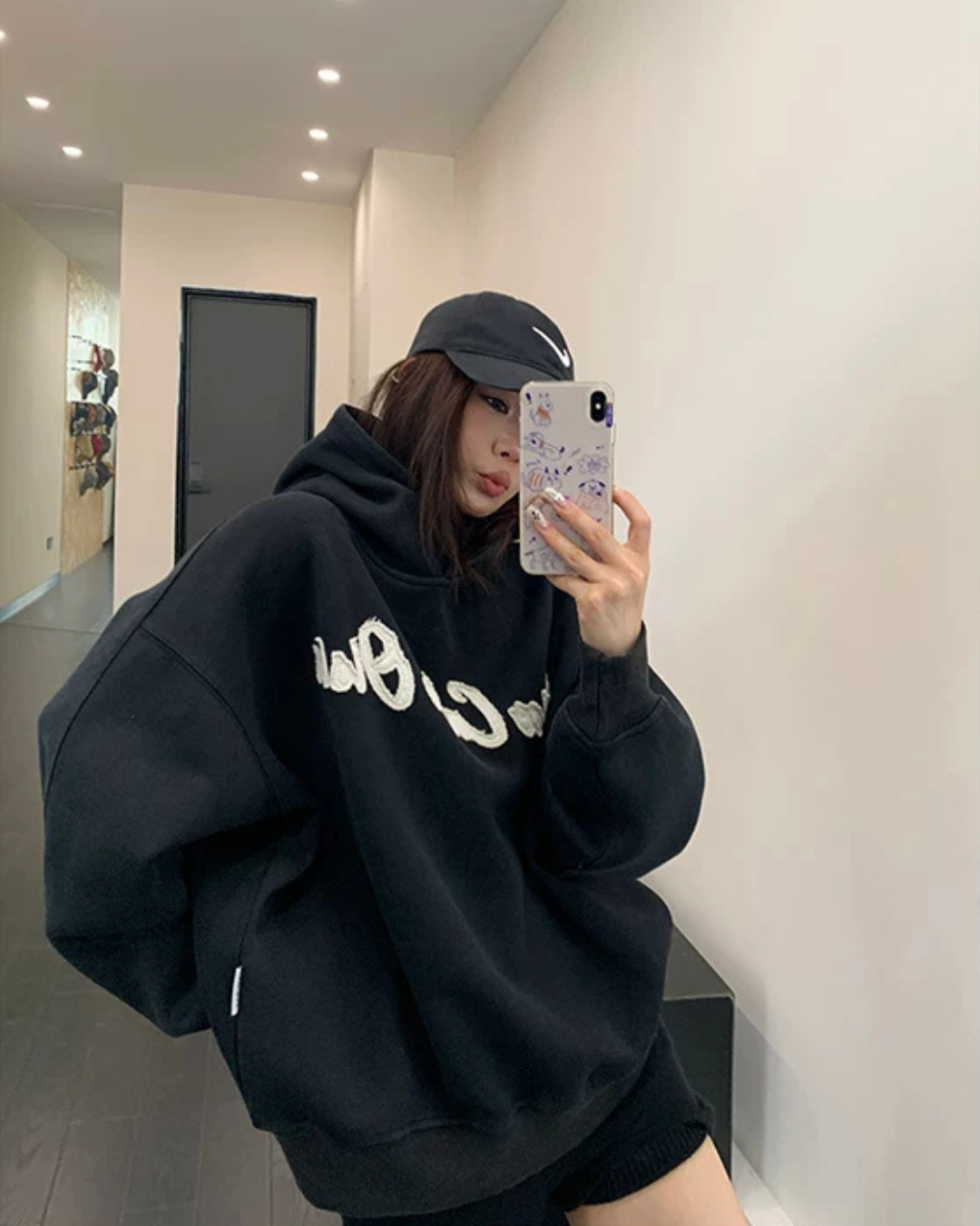 Oversized High-Neck Hoodie YLS1062