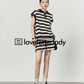 French Sleeve Striped Polo Shirt / Shorts LLA0245