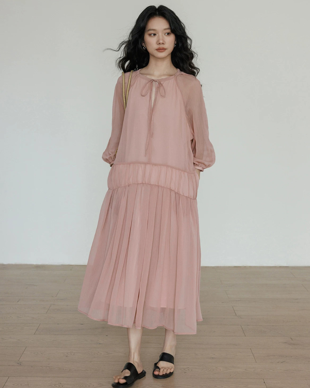 Feminine Tiered Long Dress VAS0197