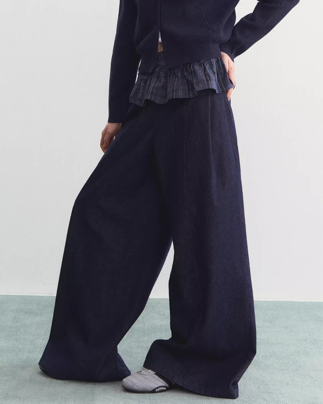 Denim-Style Wide Pants SPY0029