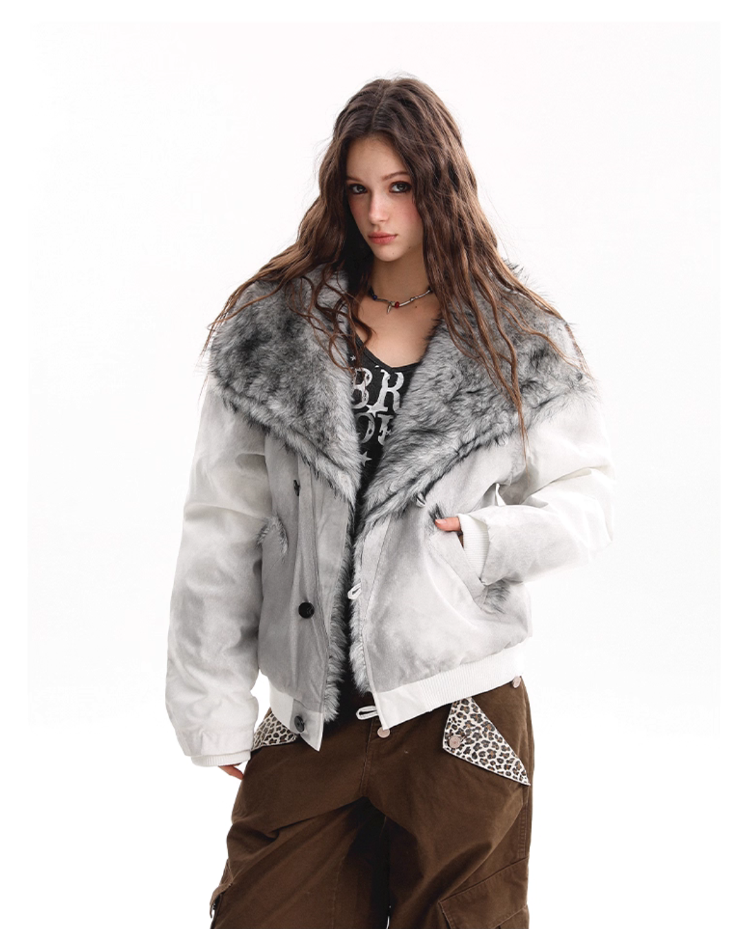 Big Collar Fleece Jacket BGS0040