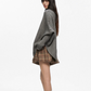 Asymmetry Design Cape Turtleneck Knit CYN0127