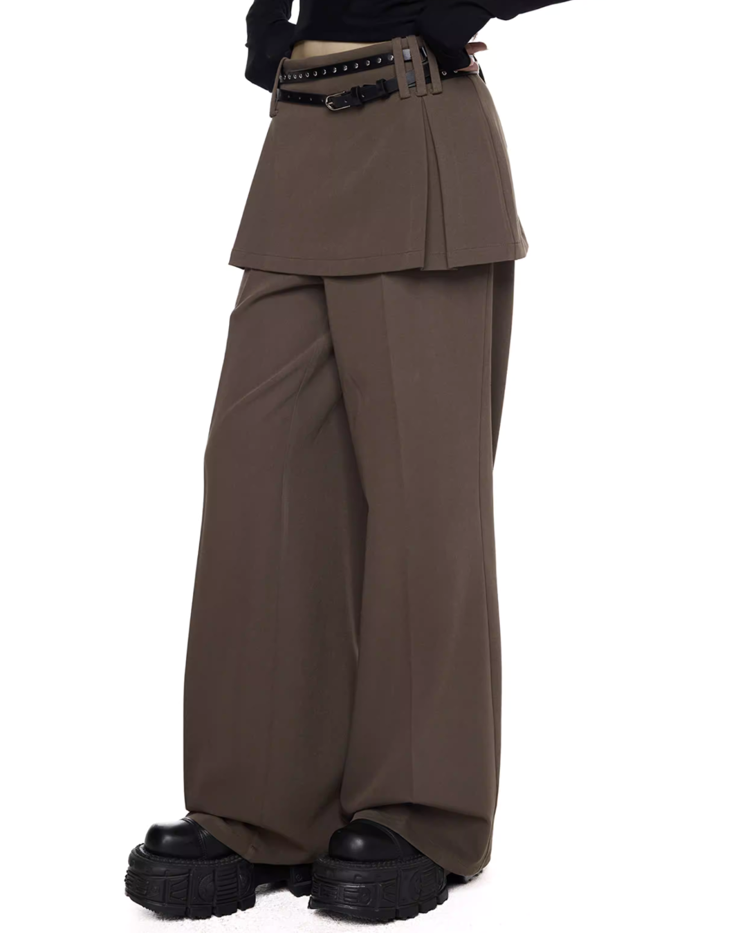 Straight-Leg Skirt-Pants EZK0093