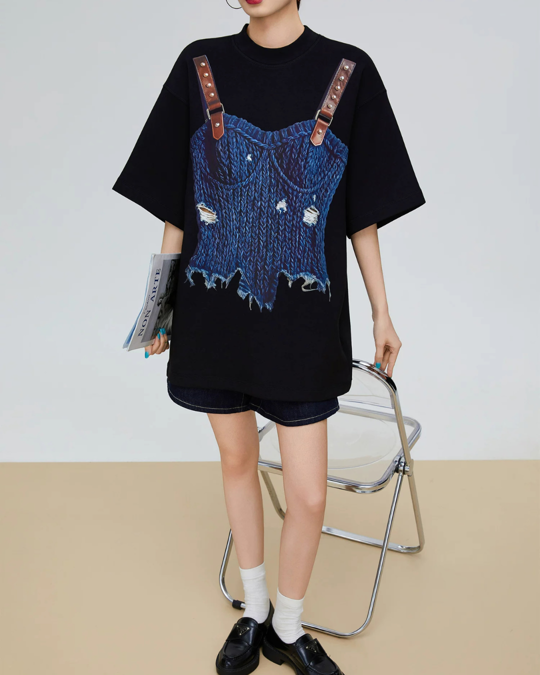 Fake Layered Short-Sleeve T-Shirt FER0169