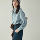 Blue Stripe Shirt / Wide Denim Pants / Corduroy Overall Skirt AMU0033