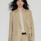 Stripe Design Blazer Jacket / Casual Wide Pants VAS0189