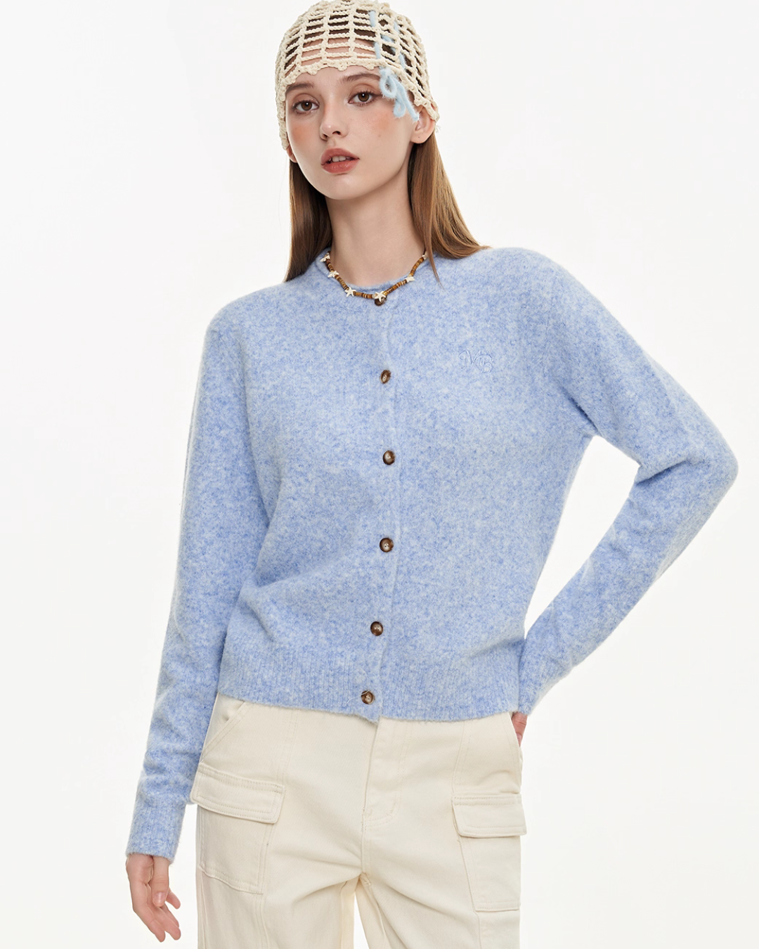 Round Neck Knit Cardigan MDB0009