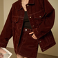 Wine Red Corduroy Jacket / Mini Skirt SUY0030
