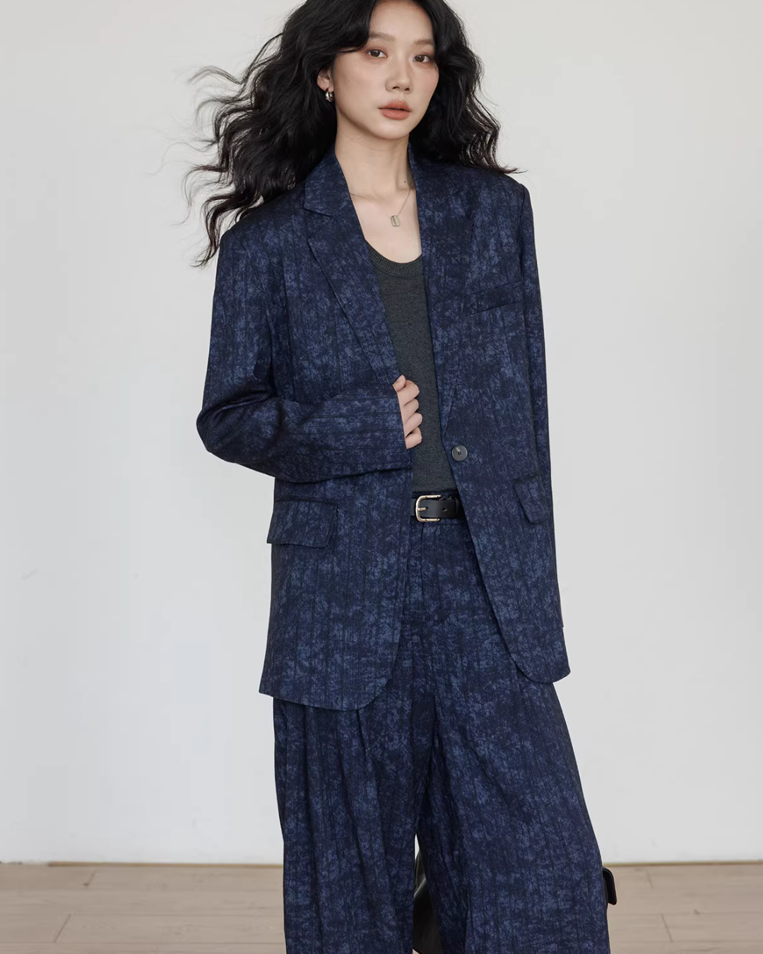 Linen Oversized Casual Jacket/Wide Pants VAS0181