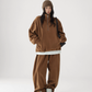 Half-Zip Stand Collar Fleece Top / Wide-Leg Sweatpants ACS0300