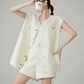 Round Collarless Vest / Half Pants FER0344