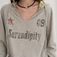 V-Neck Long Sleeve Top  ONP0010