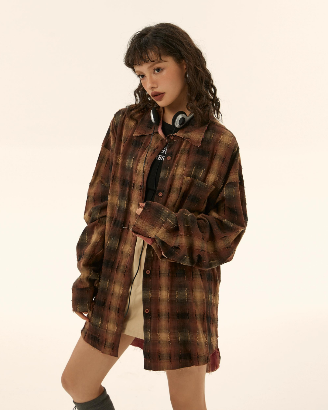 Reversible Vintage Plaid Shirt EZK0013