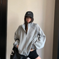 Rib-Knit Switch Zip-Up Blouson YLS1056